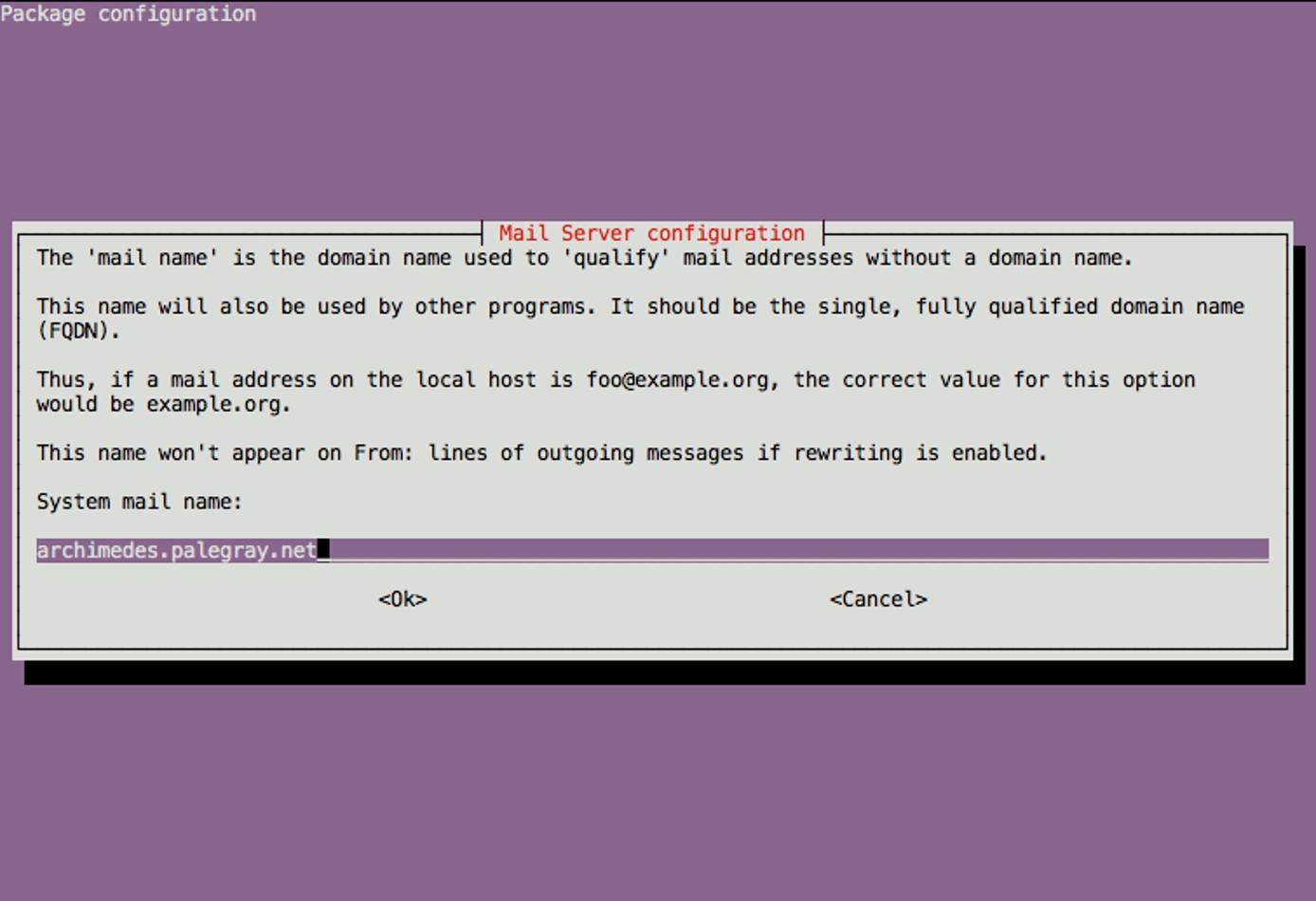Exim4 system mail name configuration on Ubuntu 12.04 LTS (Precise). Exim4 system mail name configuration on Ubuntu 12.04 LTS (Precise).