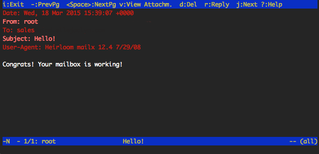 Your mailbox is working! Your mailbox is working!