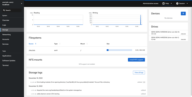 Cockpit Storage screen Cockpit Storage screen