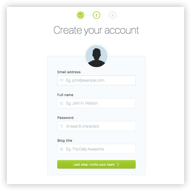 Create Your Account Screen Create Your Account Screen