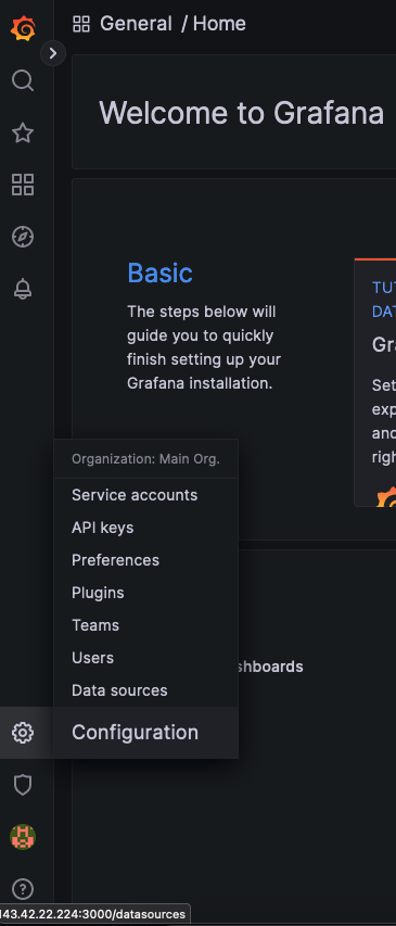 Configuration Button for a Grafana Data Source Configuration Button for a Grafana Data Source