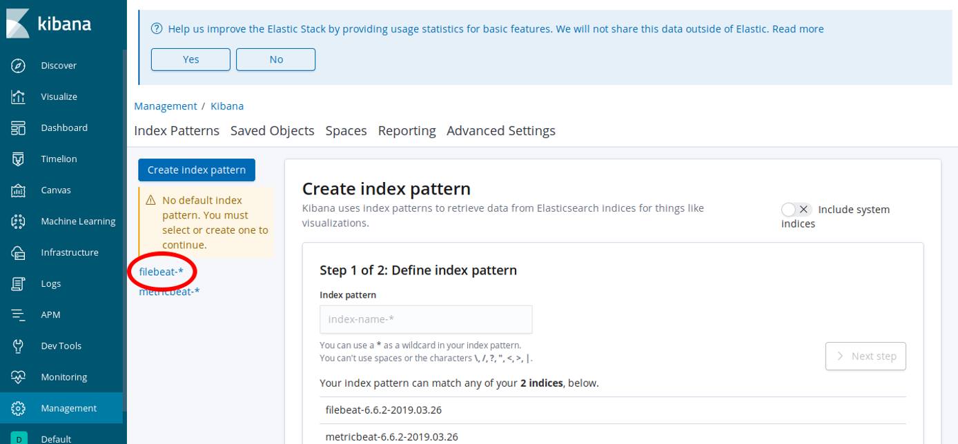 Kibana 6 Index Patterns Kibana 6 Index Patterns