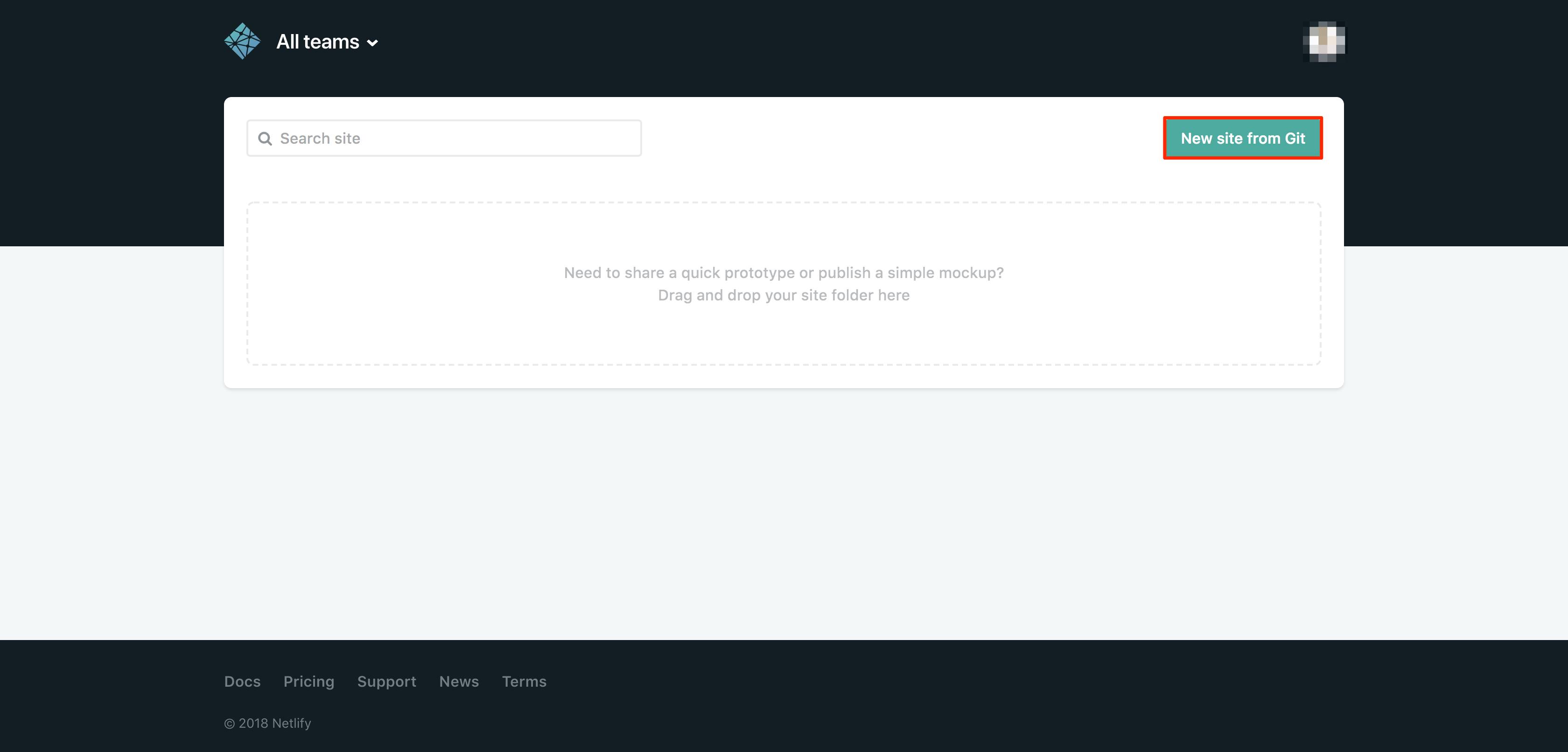 Add site to Netlify Add site to Netlify