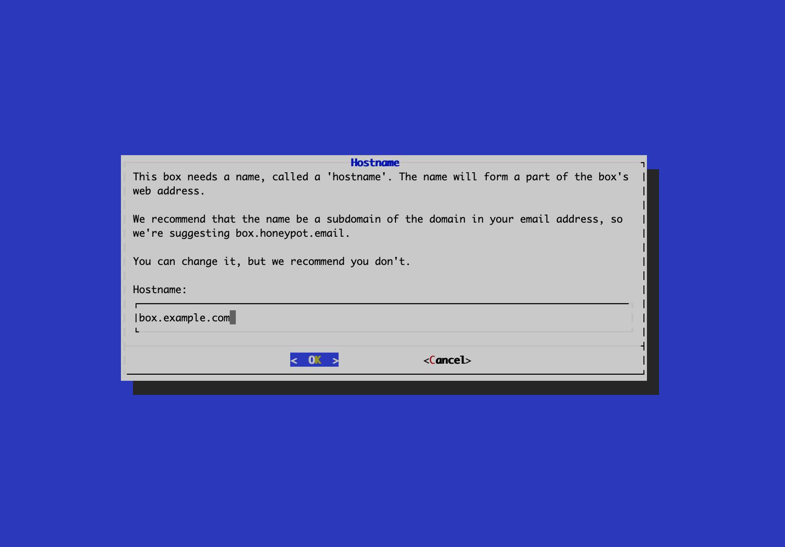 Choose Hostname Choose Hostname