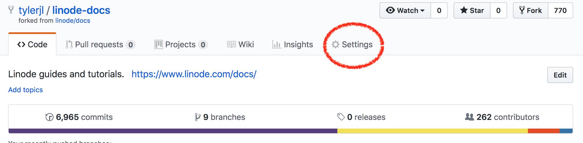 GitHub Fork Settings GitHub Fork Settings