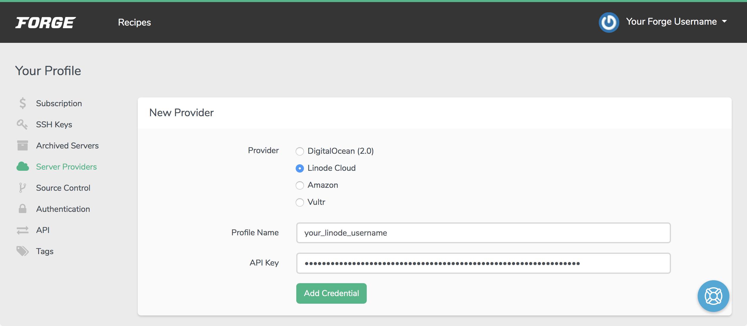 Adding your Linode Cloud APIv4 token Linode Cloud Provider